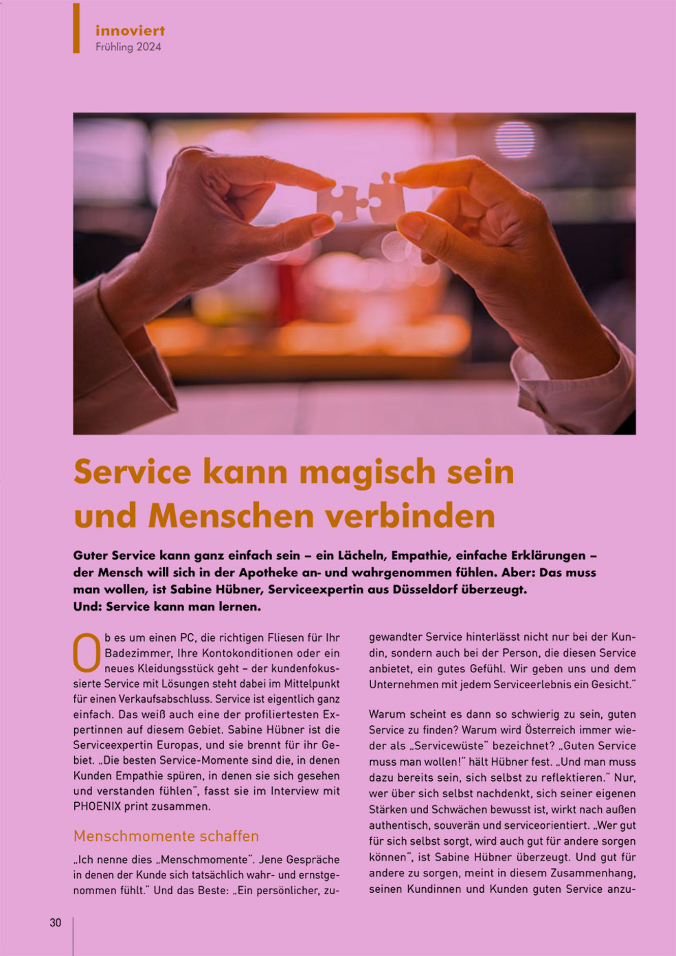 Service kann magisch sein und Menschen verbinden