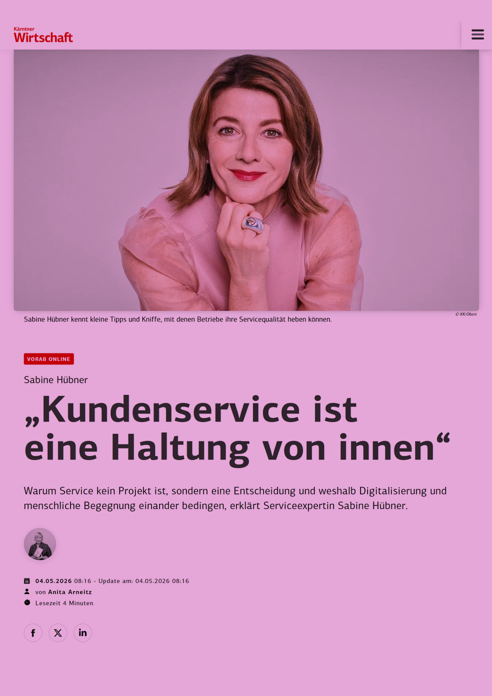 Kundenservice ist eine Haltung von innen
